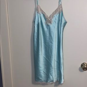 Victoria’s Secret Satin and Lace Slip with Gems